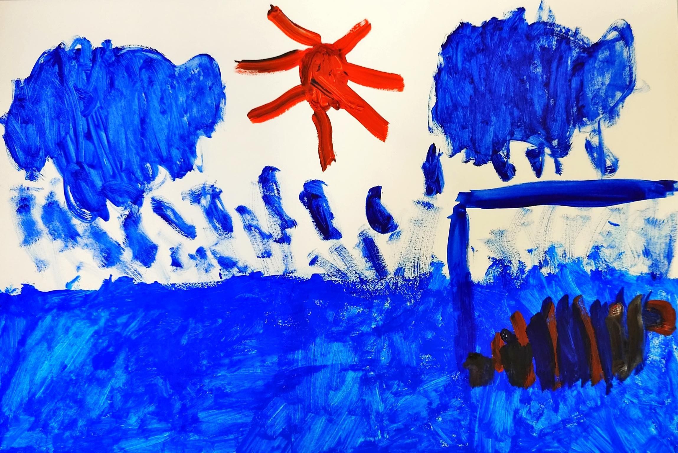 栗子的海底美術館-作品:開心釣魚